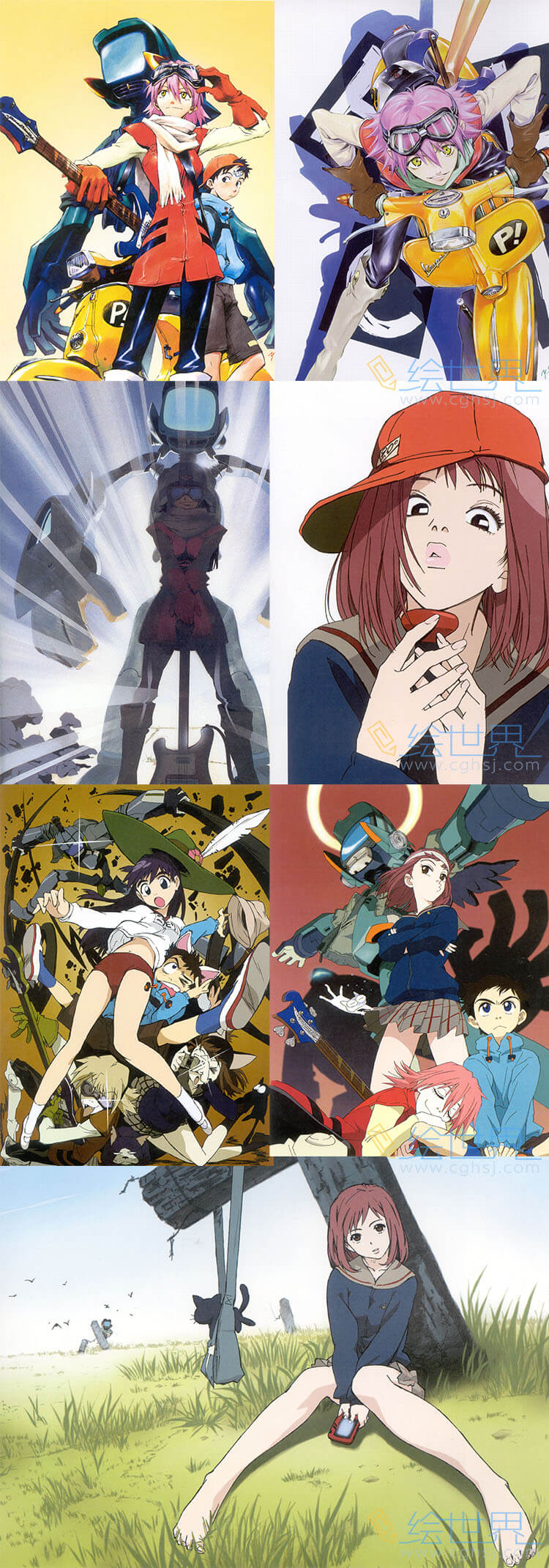 [会员][插画集] Gainax 今石洋之 FLCL特别的她分镜线稿+设定集