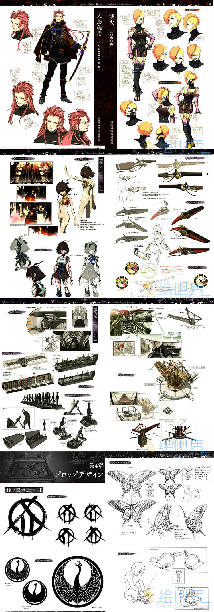 [会员][设定集] 甲铁城的卡巴内瑞 动画角色场景道具设定集
