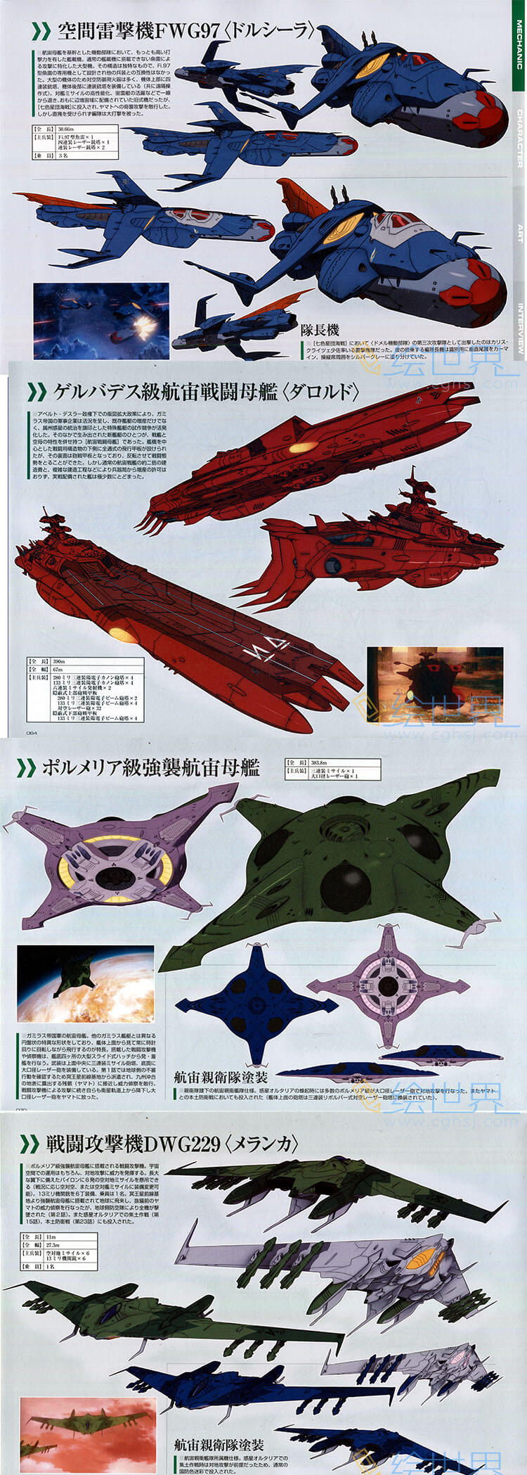 [会员][设定集] 宇宙战舰大和号2199 公式设定资料集 GARMILLAS