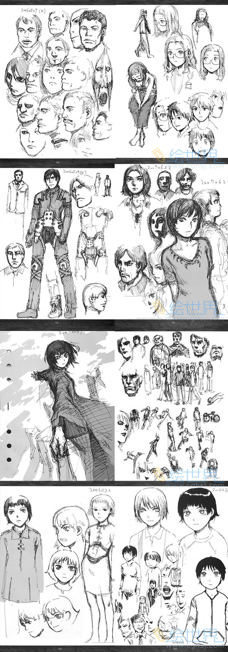 [会员][插画集] 安倍吉俊线稿 Pen Drawings 2006.05-2007.06
