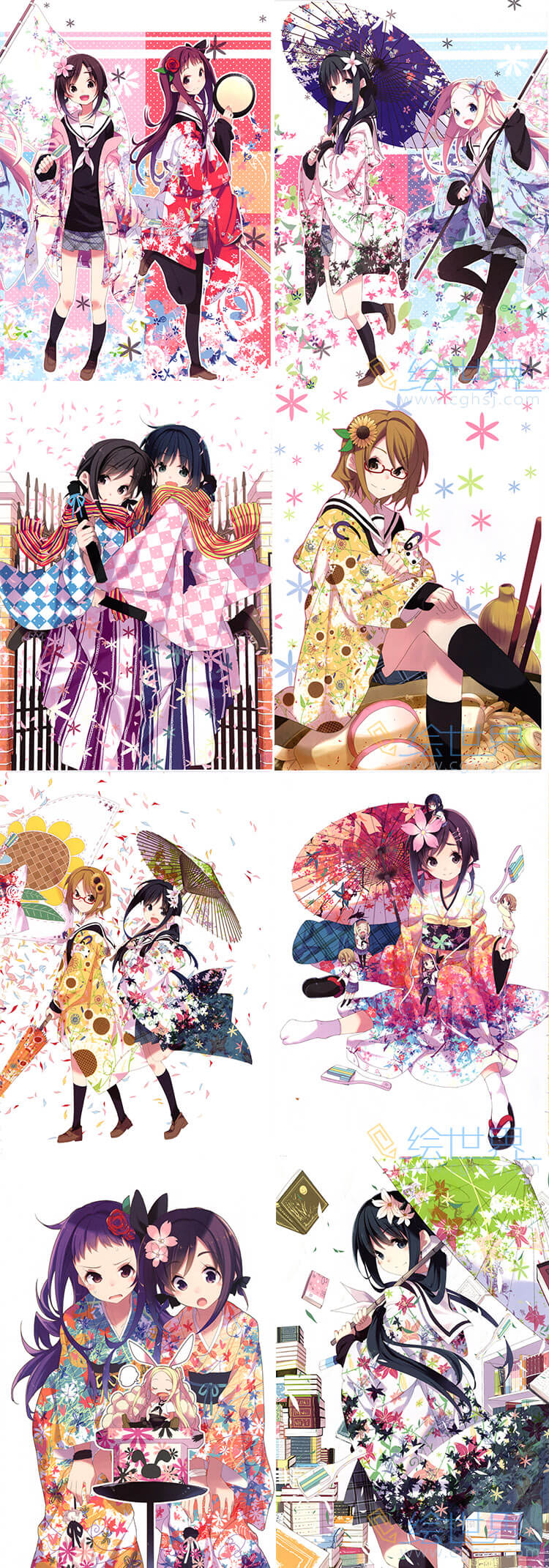 [会员][插画集] 花舞少女 华画数多 浜弓场双插画集