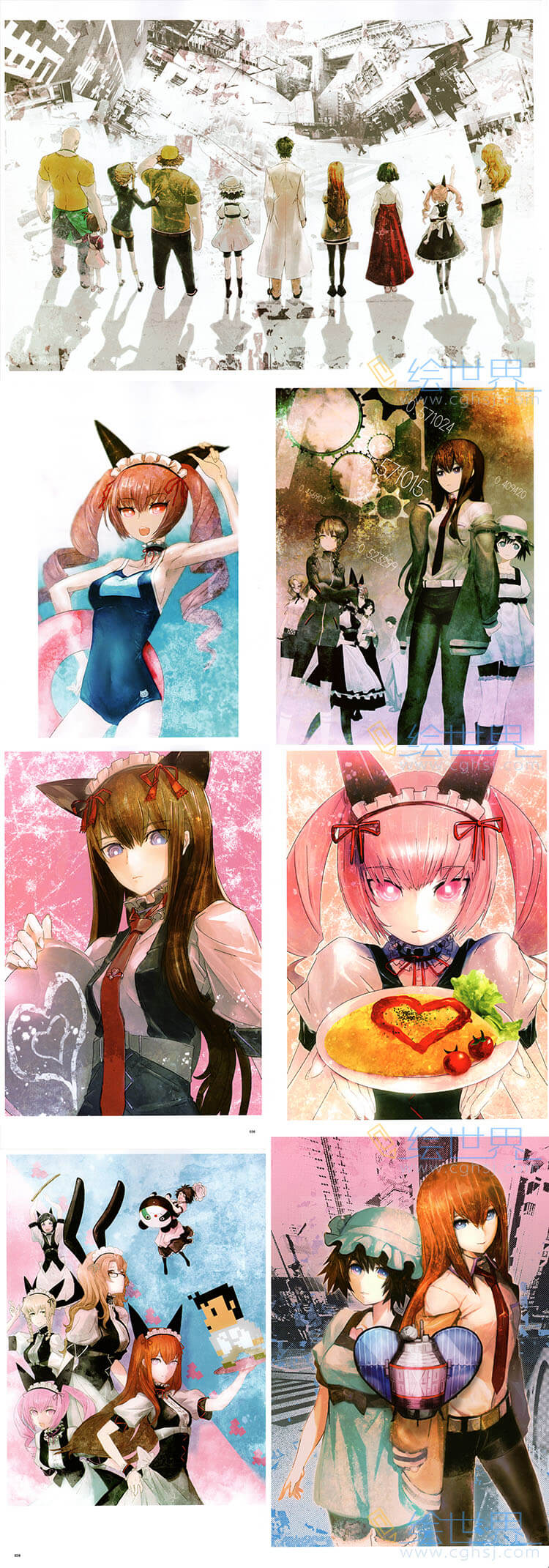 [会员][插画集] 命运石之门 STEINS;GATE huke原画集