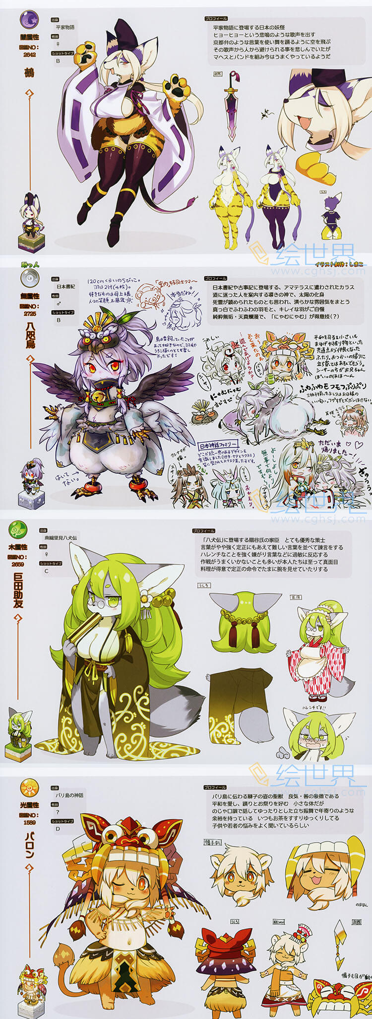 [会员][设定集] きし弁 (きしべ) フルボッコヒーローズ獣人図鑑 -白の書