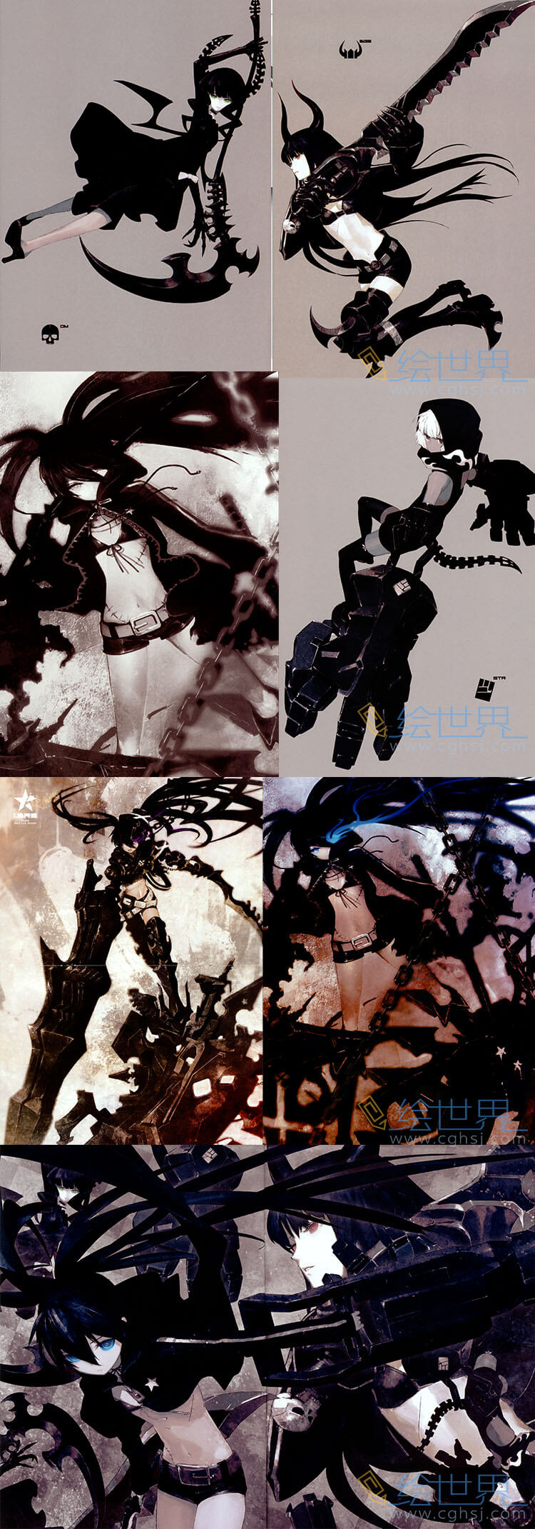 [会员][插画集] (C77) HWB (huke) Black Rock Shooter Visual Works 2  Black Side