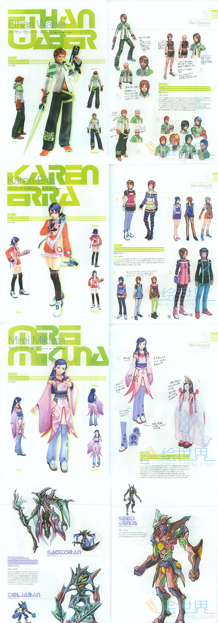 [会员][设定集] 梦幻之星The Elements of Phantasy Star Universe 角色场景道具资料设定原画集