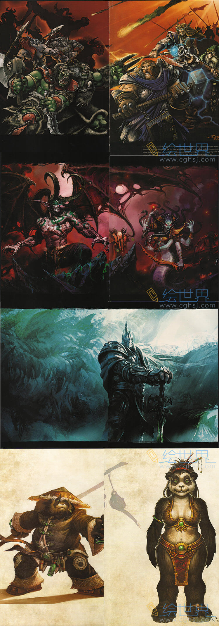 [会员][插画集] 暴雪 Blizzard 魔幻风游戏概念角色怪物艺术设计原画画集