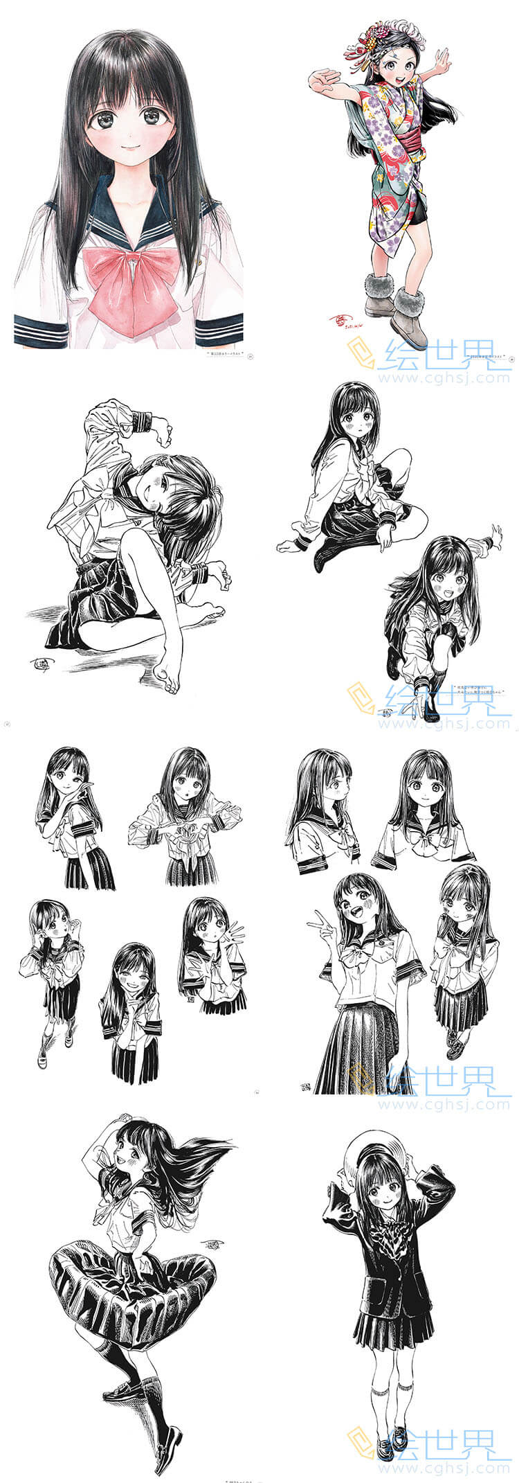 [会员][插画集] 博(siiteiebahiro、Hiro) 明日酱的水手服