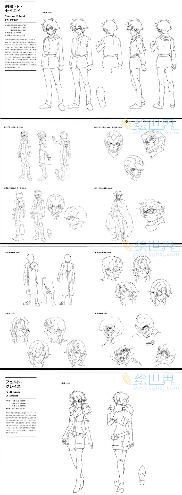 [会员][三视图线稿] VEDA 高达00 ultimate art works 1 2