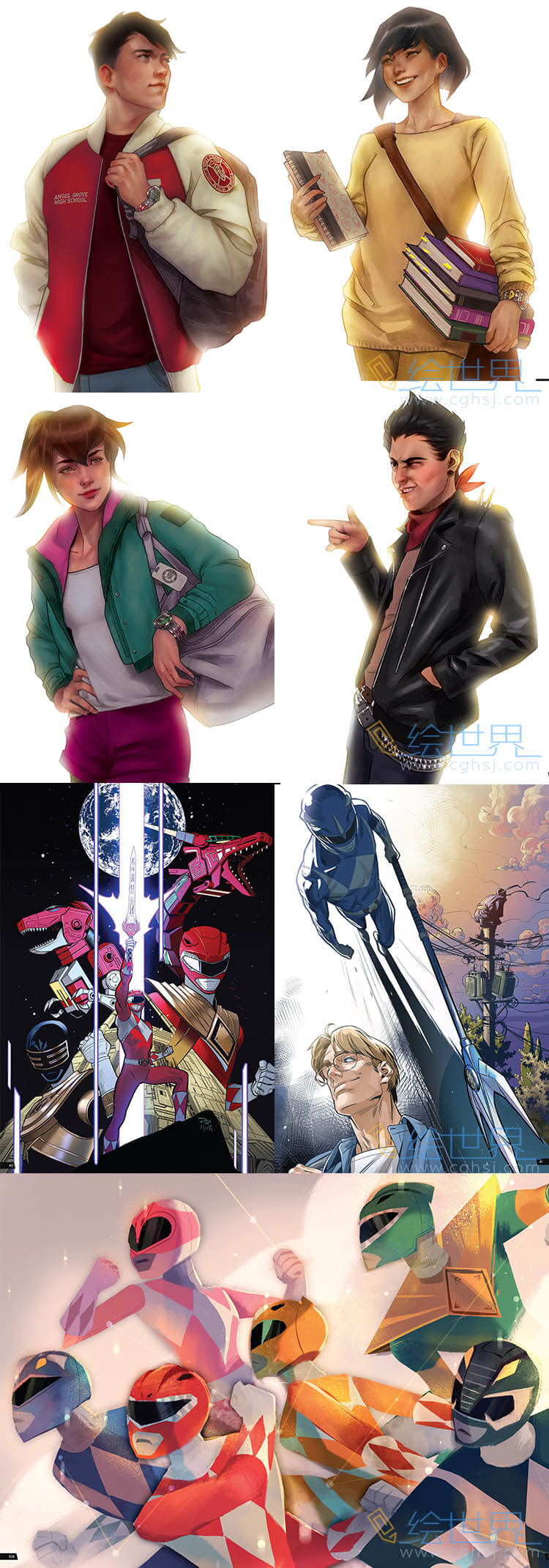 [会员][插画集] Saban's Power Rangers 恐龙战队画集