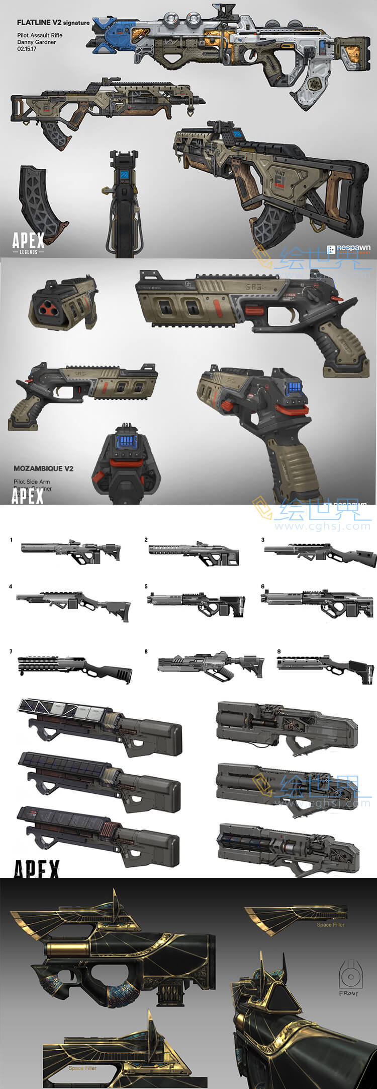 [会员][设定集] Apex英雄 游戏角色道具原画设定