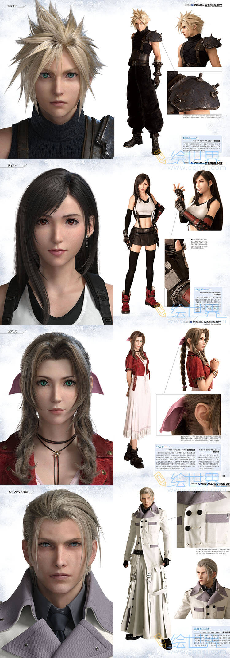 [会员][设定集] FINAL FANTASY VII 最终幻想7设定集6册合集