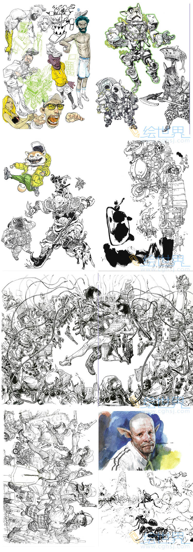 [会员][插画集] 金政基速写 Kim Jung Gi - Sketchbook 2018